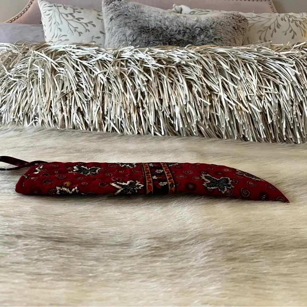 Vintage VERA BRADLEY Red Coin 1999 Hot Tools Flat Iron Curling Iron Travel Case